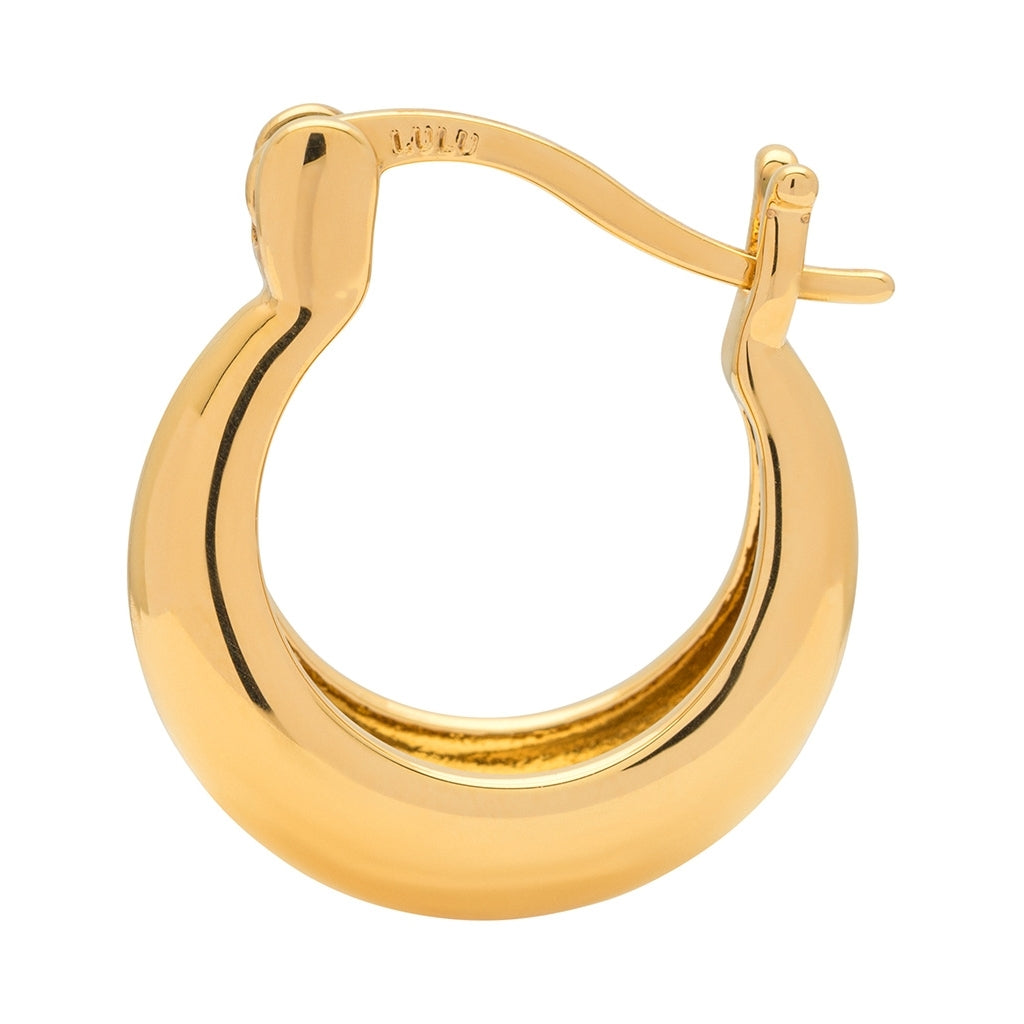 LULU Copenhagen Chunky Heavy Hoops pair Hoops Gold plated