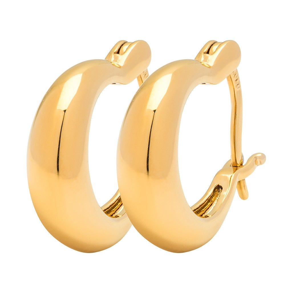 LULU Copenhagen Chunky Heavy Hoops pair Hoops Gold plated