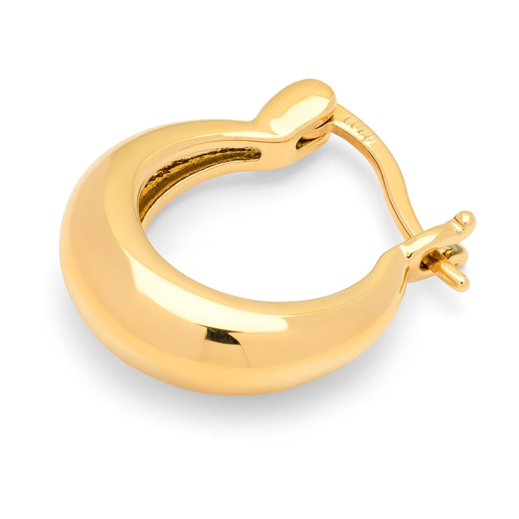 LULU Copenhagen Chunky Heavy Hoops pair Hoops Gold plated