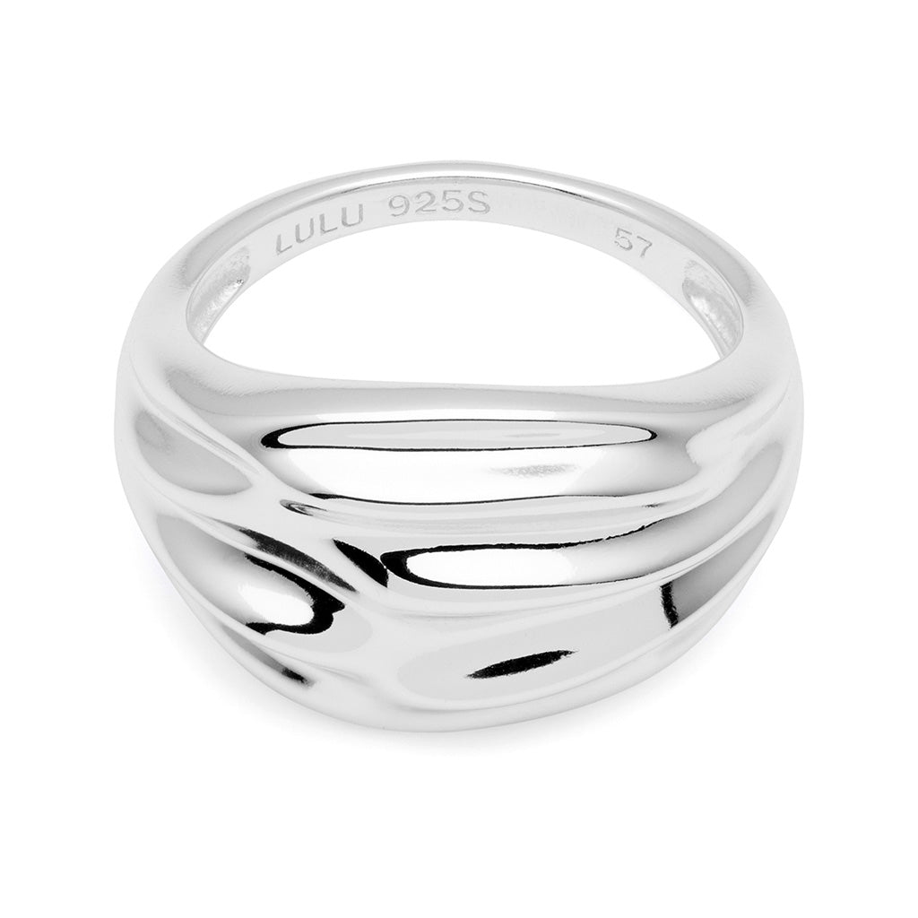 LULU Copenhagen Chunky Silk Ring Rings Silver
