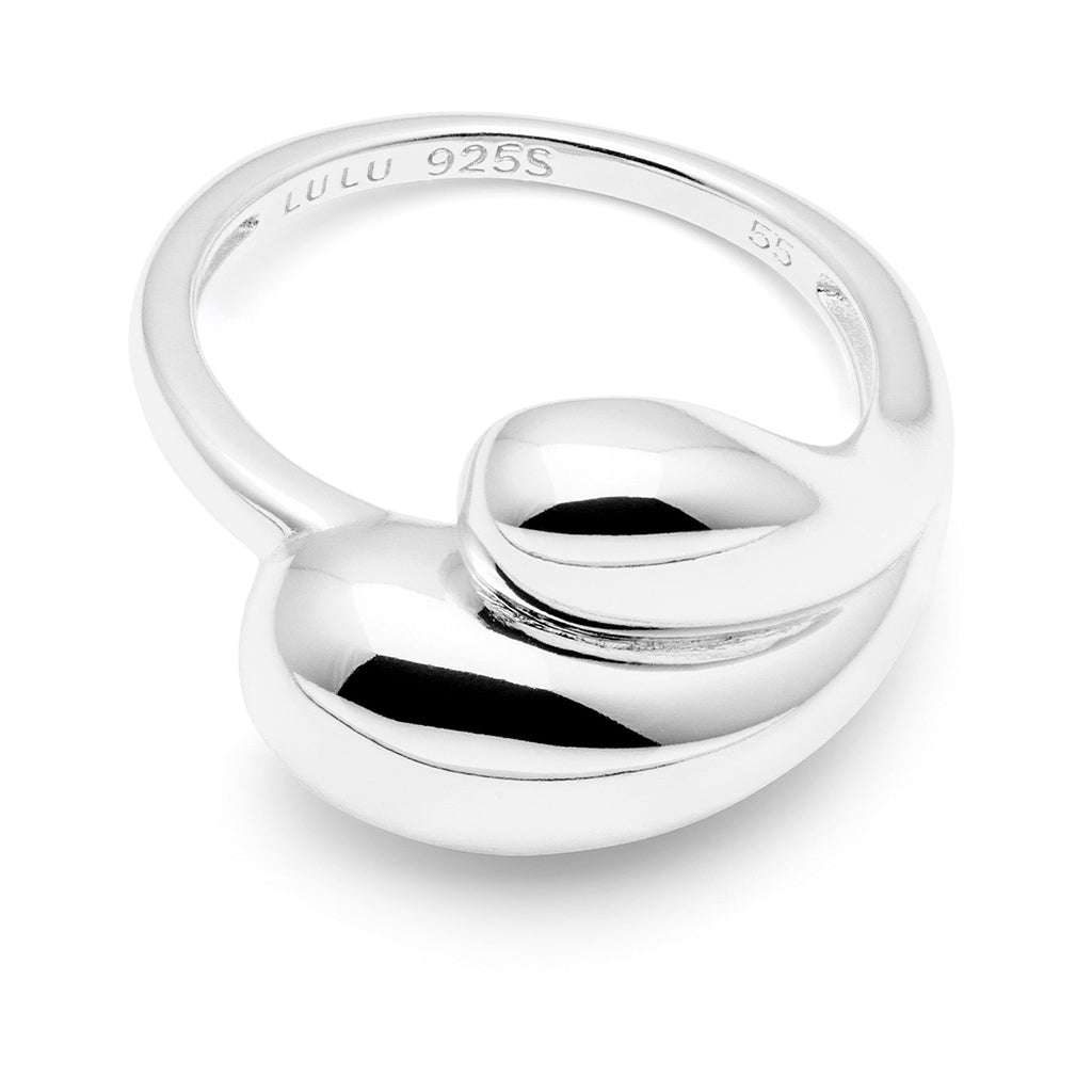 LULU Copenhagen Chunky Soft Drops Ring Rings Silver