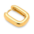 Chunky Square Hoops pair - Gold plated
