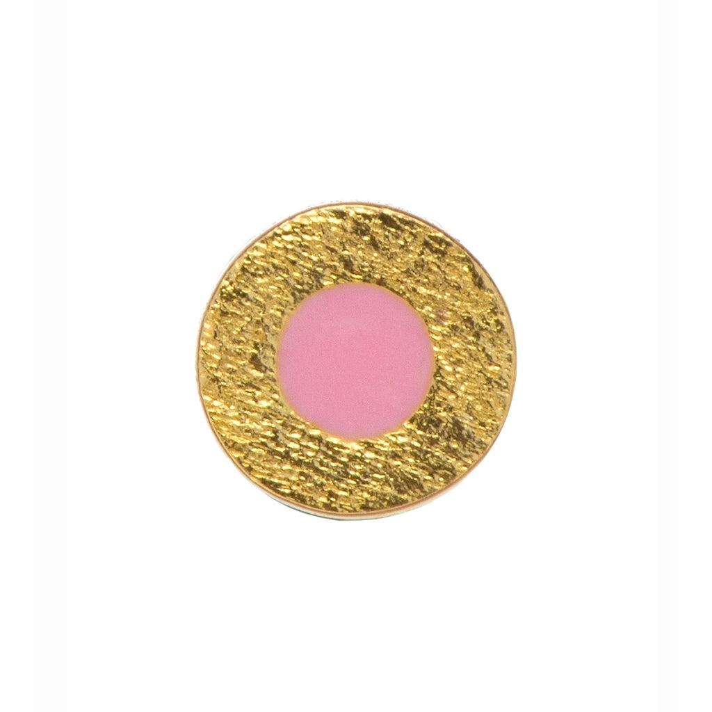 LULU Copenhagen Circle earring 1 pcs - gold plated Ear stud, 1 pcs Pink