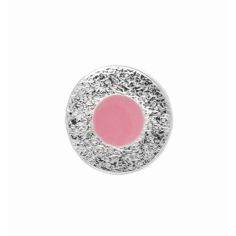 LULU Copenhagen Circle 1 pcs - silver plated Ear stud, 1 pcs Pink
