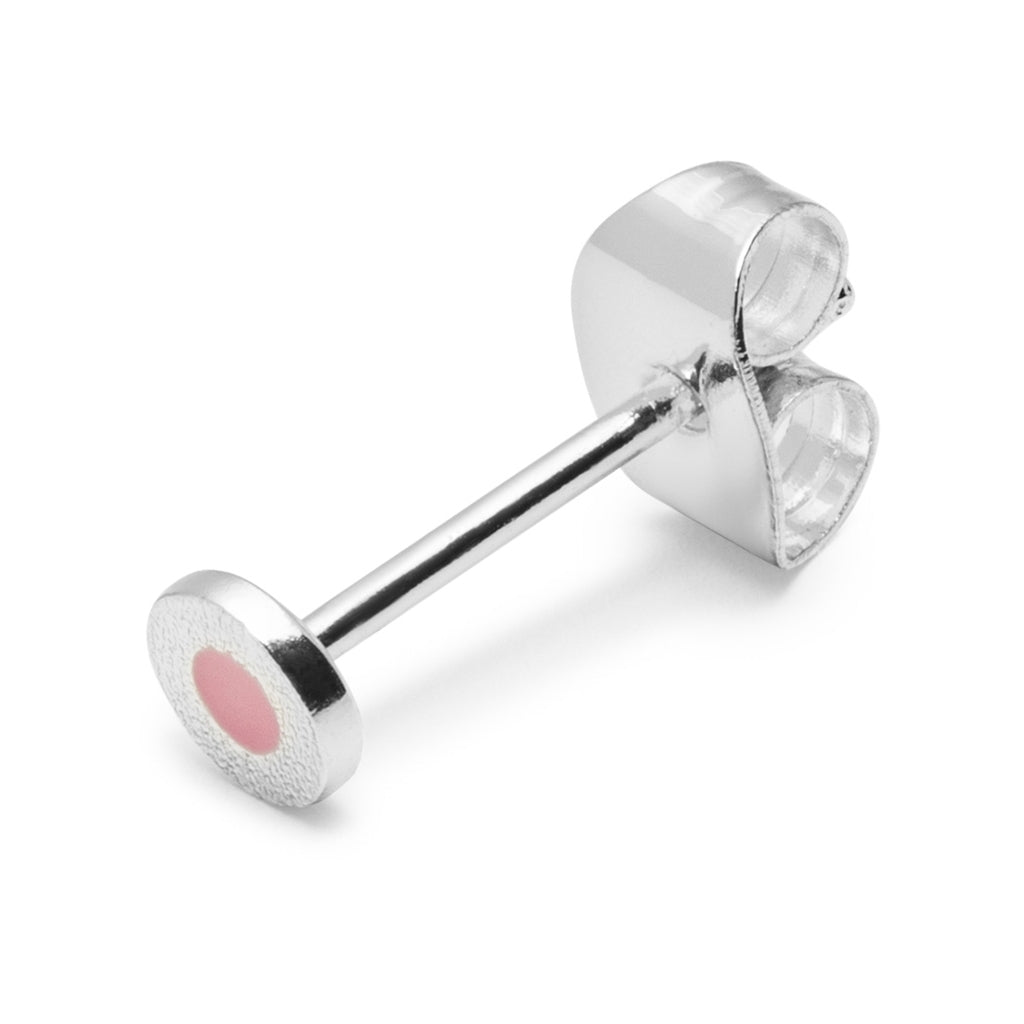 LULU Copenhagen Circle earring 1 pcs - silver plated Ear stud, 1 pcs Pink