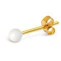 Color Ball earring 1 pcs - White
