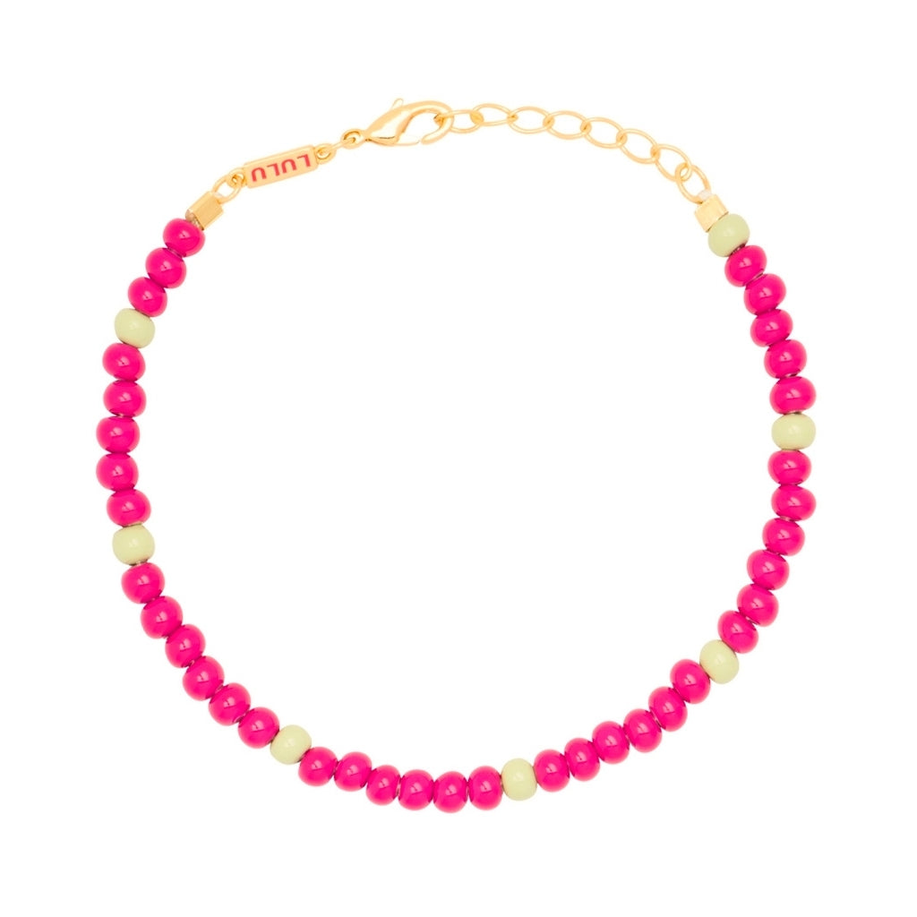 LULU Copenhagen Color Ball Bracelet Bracelets Plum/Silk Light Green