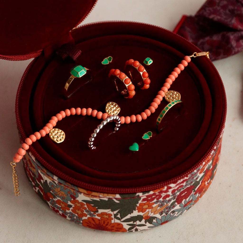LULU Copenhagen Color Ball Bracelet Charms gold plated Bracelets Burnt Coral