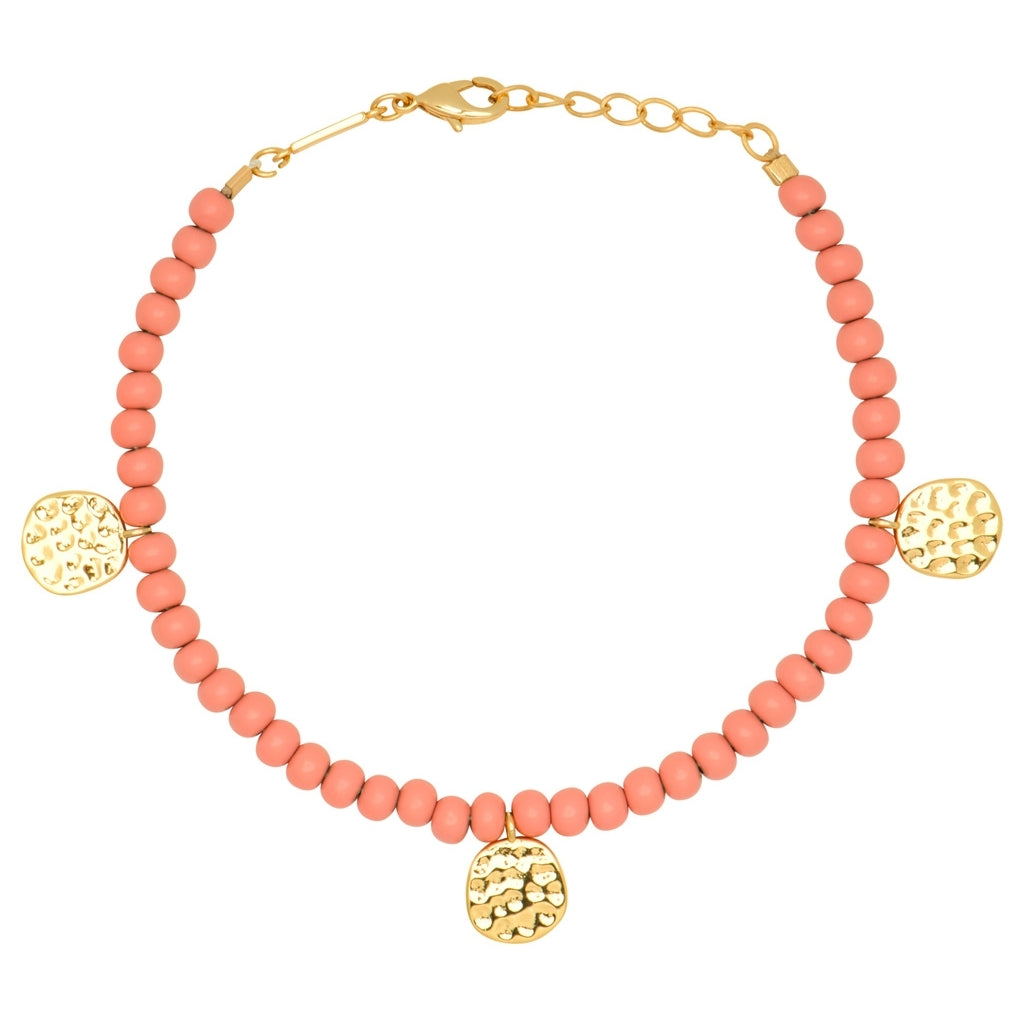 LULU Copenhagen Color Ball Bracelet Charms gold plated Bracelets Burnt Coral
