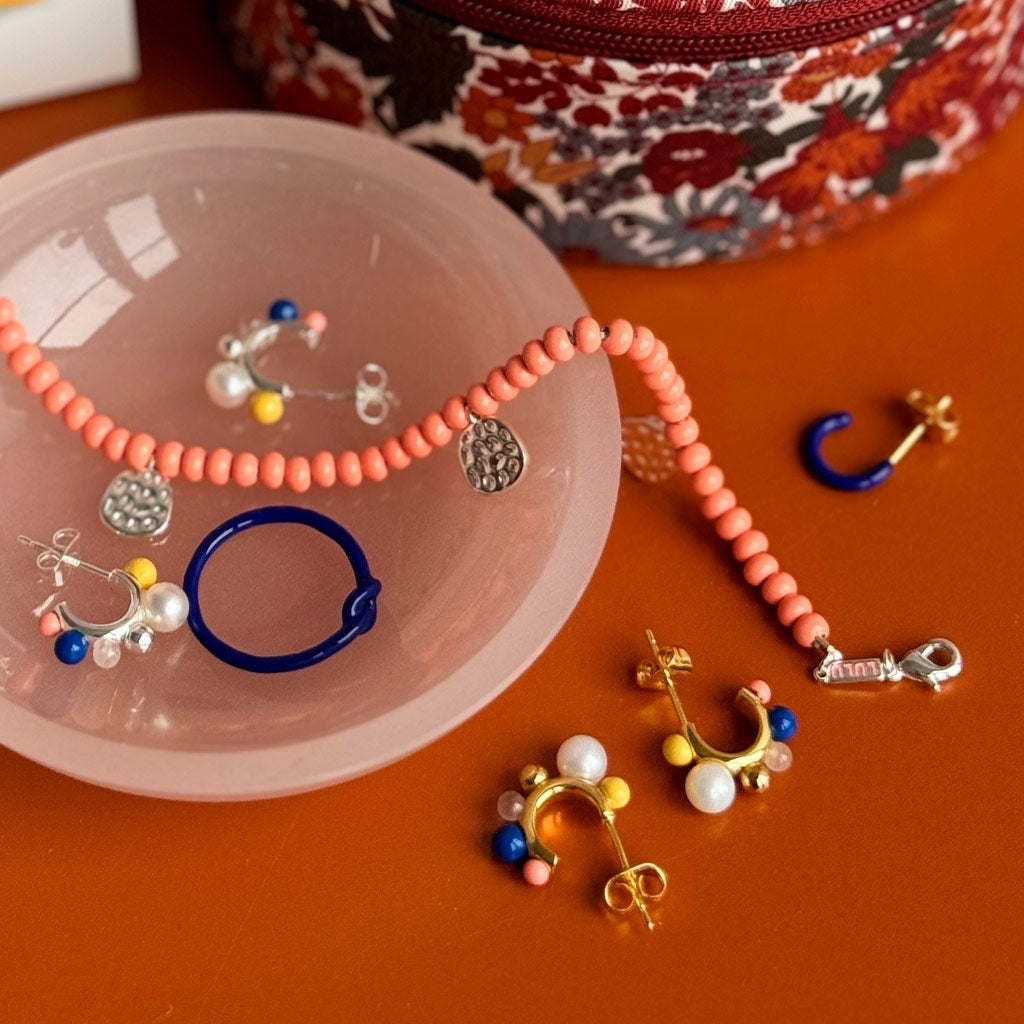 LULU Copenhagen Color Ball Bracelet Charms silver plated Bracelets Burnt Coral