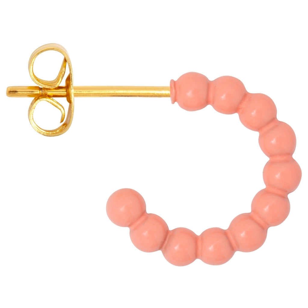 LULU Copenhagen Color Ball Hoops - Small - Pair Hoops Burnt Coral