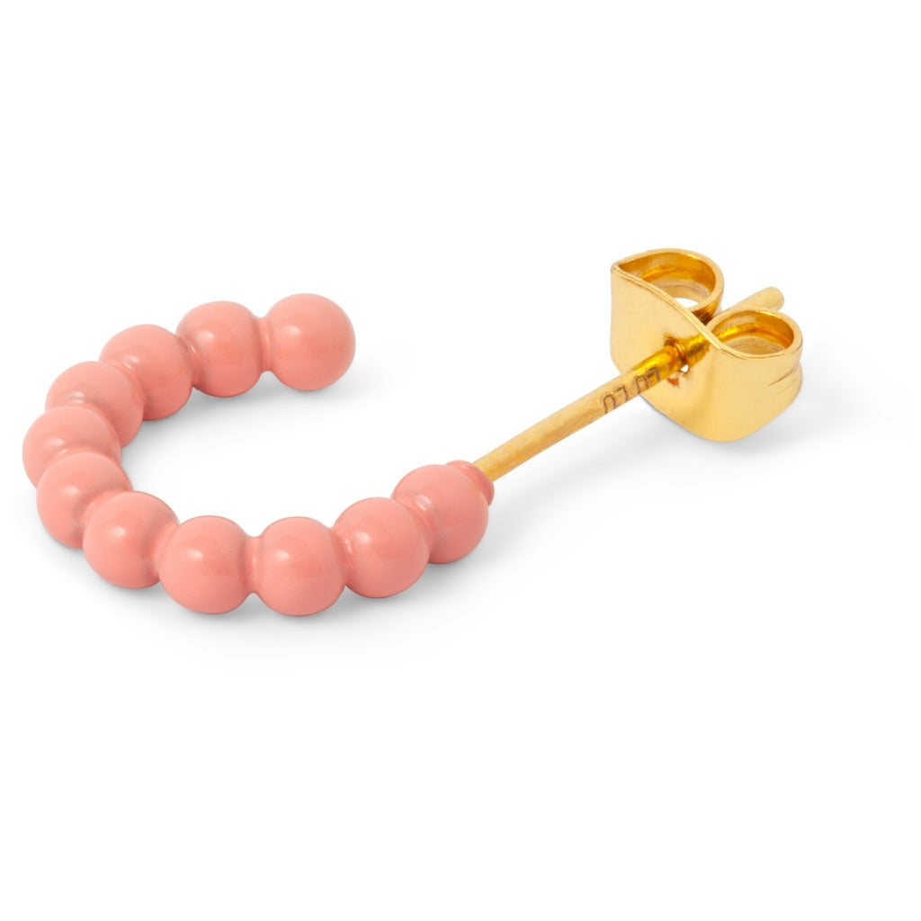 LULU Copenhagen Color Ball Hoops - Small - Pair Hoops Burnt Coral