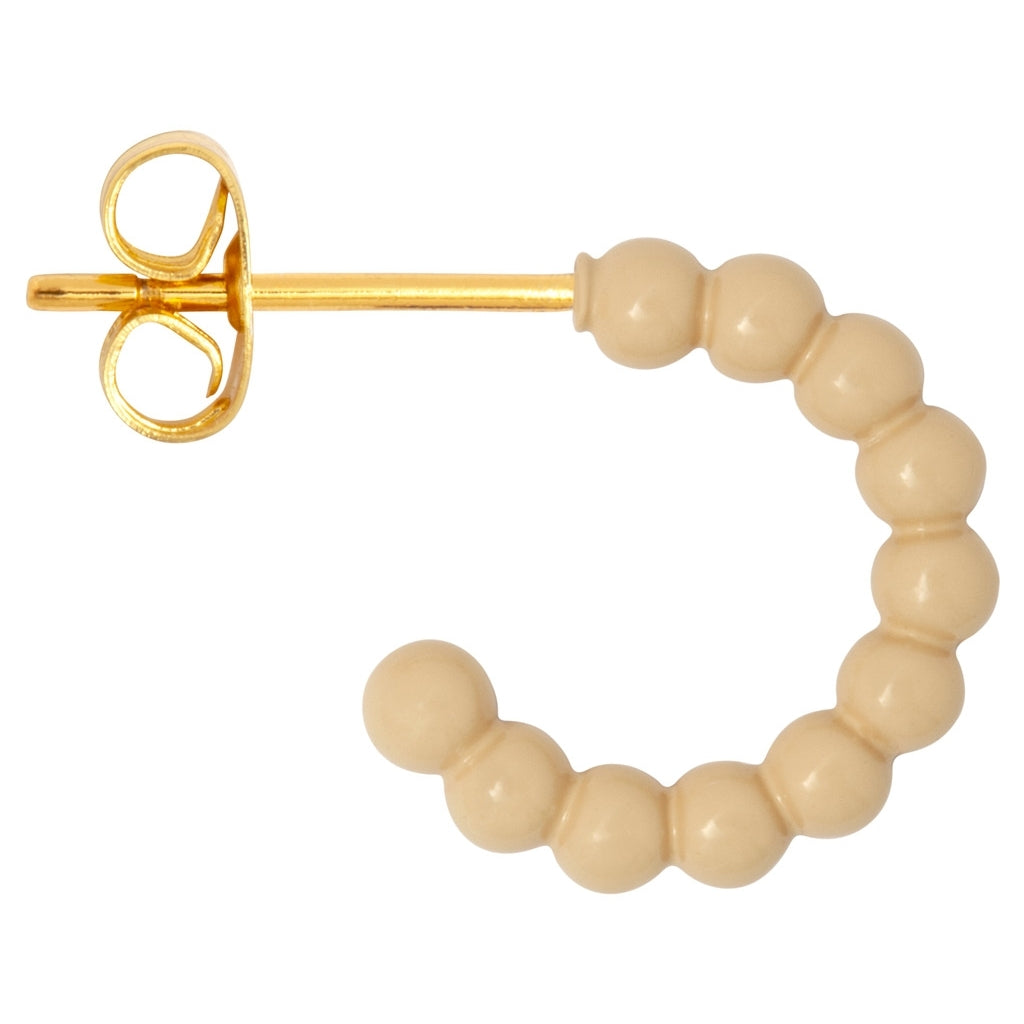 LULU Copenhagen Color Ball Hoops - Small - Pair Hoops Buttercream
