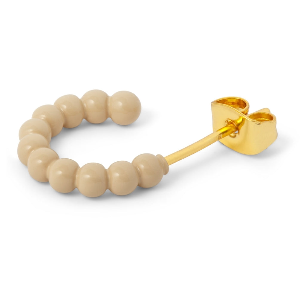 LULU Copenhagen Color Ball Hoops - Small - Pair Hoops Buttercream