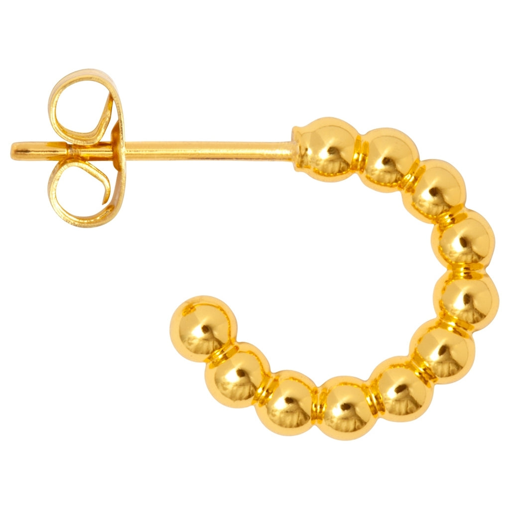 LULU Copenhagen Color Ball Hoops Small pair Hoops Gold plated
