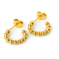 Color Ball Hoops Small pair - Gold plated