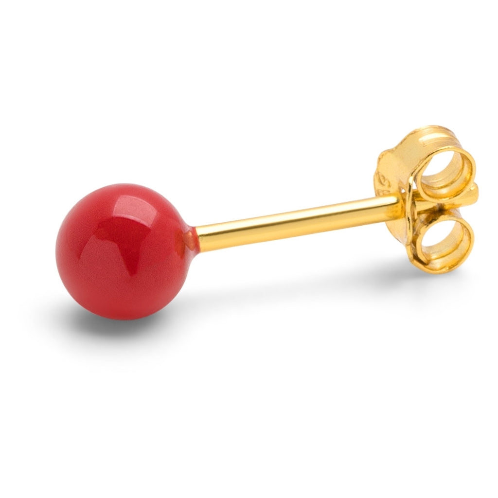 LULU Copenhagen Color Ball Medium earring 1 pcs Ear stud, 1 pcs Passion Red