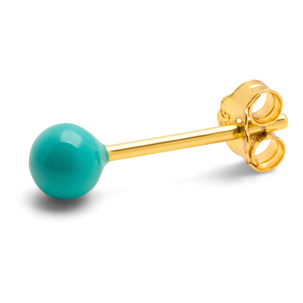LULU Copenhagen Color Ball Medium earring 1 pcs Ear stud, 1 pcs Petrol