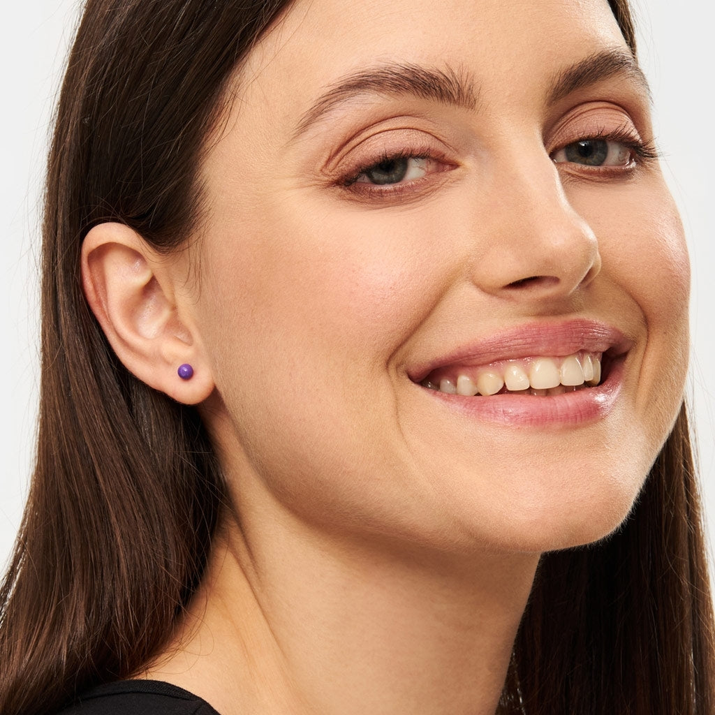 LULU Copenhagen Color Ball Medium earring 1 pcs Ear stud, 1 pcs Deep Purple