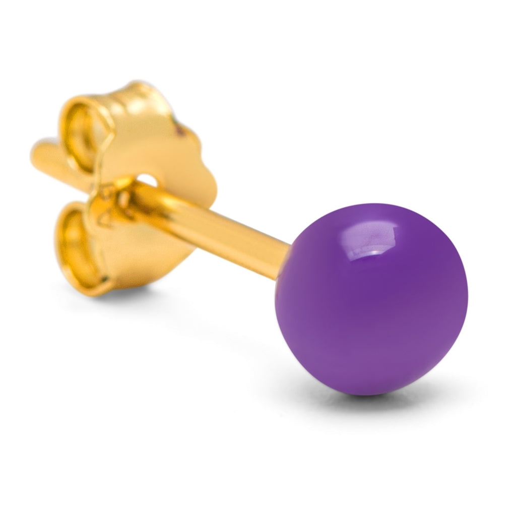 LULU Copenhagen Color Ball Medium earring 1 pcs Ear stud, 1 pcs Deep Purple