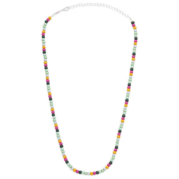 LULU Copenhagen-Color Ball Necklace - Silver Plated-{StyleType
