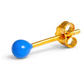 Color Ball earring 1 pcs - Blue