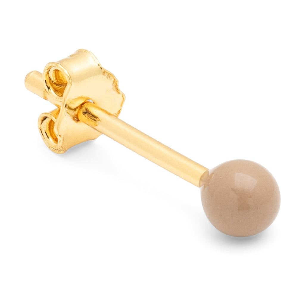 LULU Copenhagen Color Ball earring 1 pcs Ear stud, 1 pcs Mocha Mousse