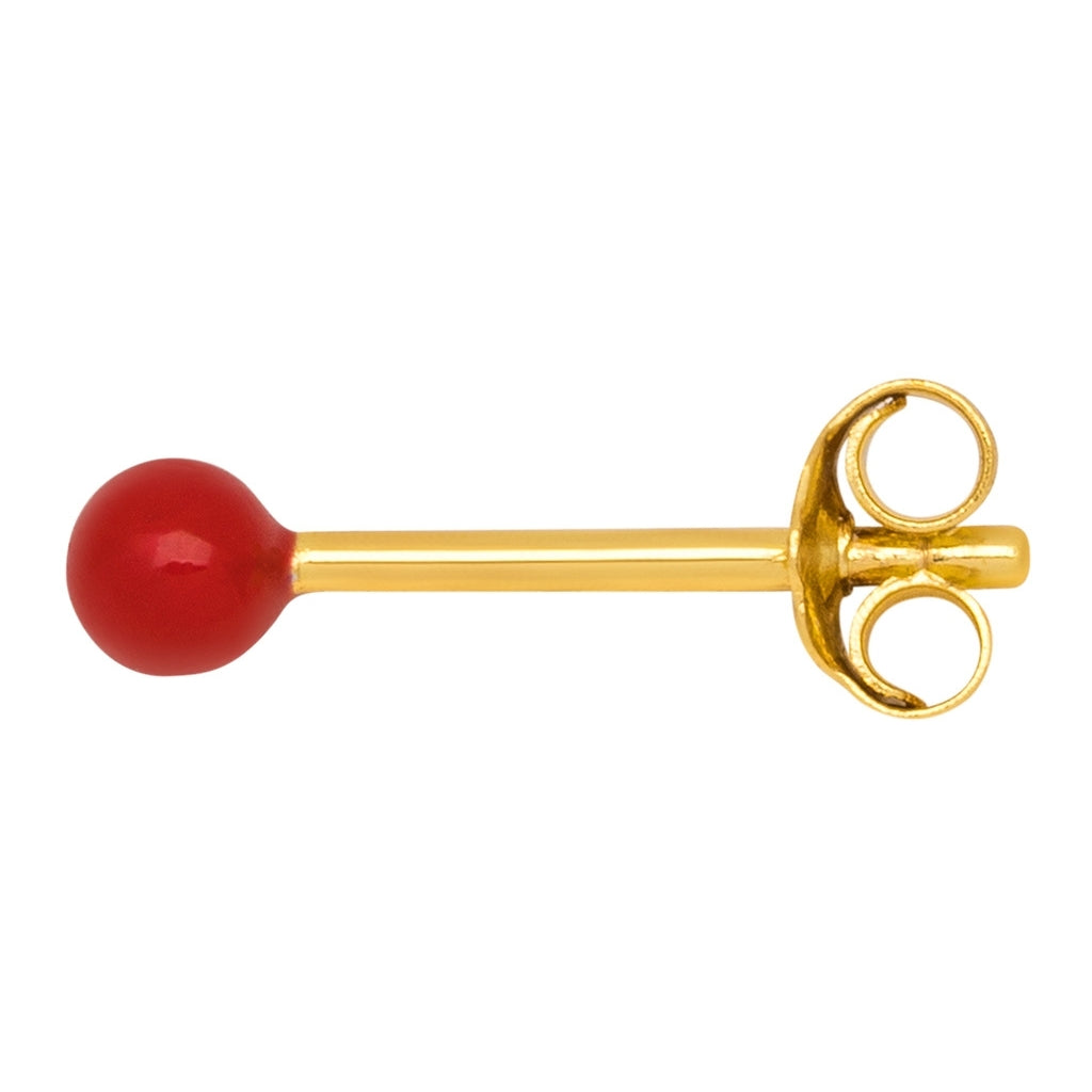 LULU Copenhagen Color Ball earring 1 pcs Ear stud, 1 pcs Passion Red