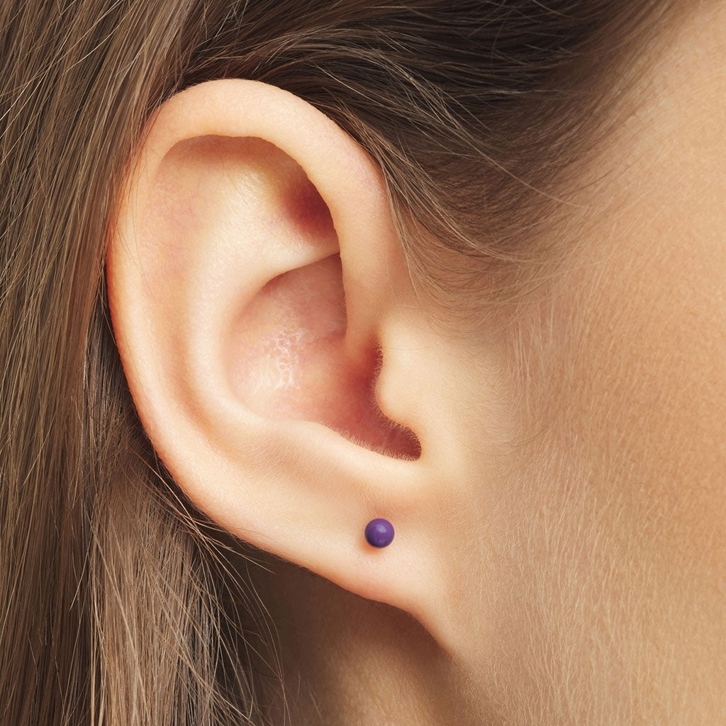 LULU Copenhagen Color Ball earring 1 pcs Ear stud, 1 pcs Purple Harvest