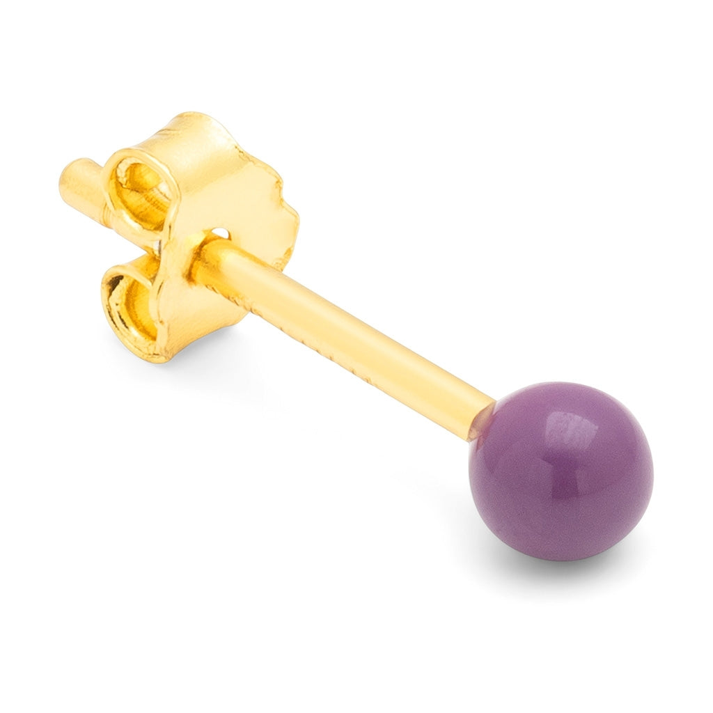 LULU Copenhagen Color Ball earring 1 pcs Ear stud, 1 pcs Purple Harvest
