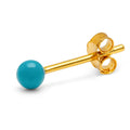 Color Ball earring 1 pcs - Retro Blue