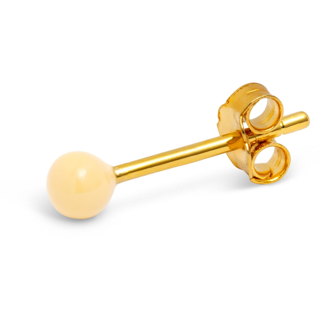 LULU Copenhagen Color Ball earring 1 pcs Ear stud, 1 pcs Soft Yellow