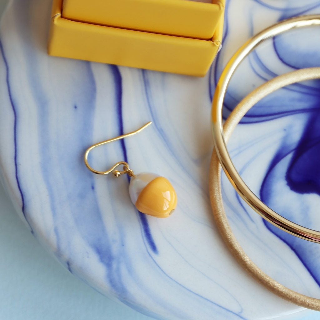 LULU Copenhagen Color Bangle Brushed Bracelets Gold plated