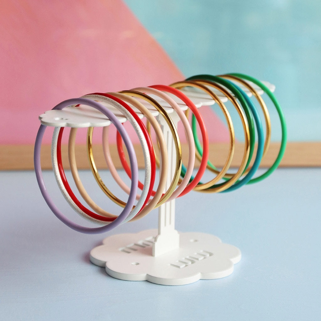 LULU Copenhagen Color Bangle Brushed Bracelets Silver Plated