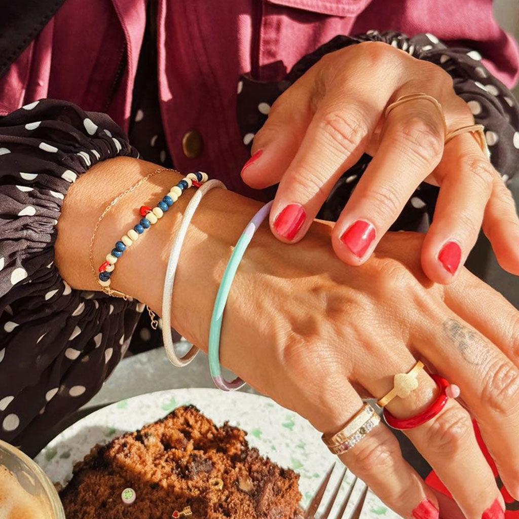 LULU Copenhagen Color Bangle Quatro Bracelets Rainbow