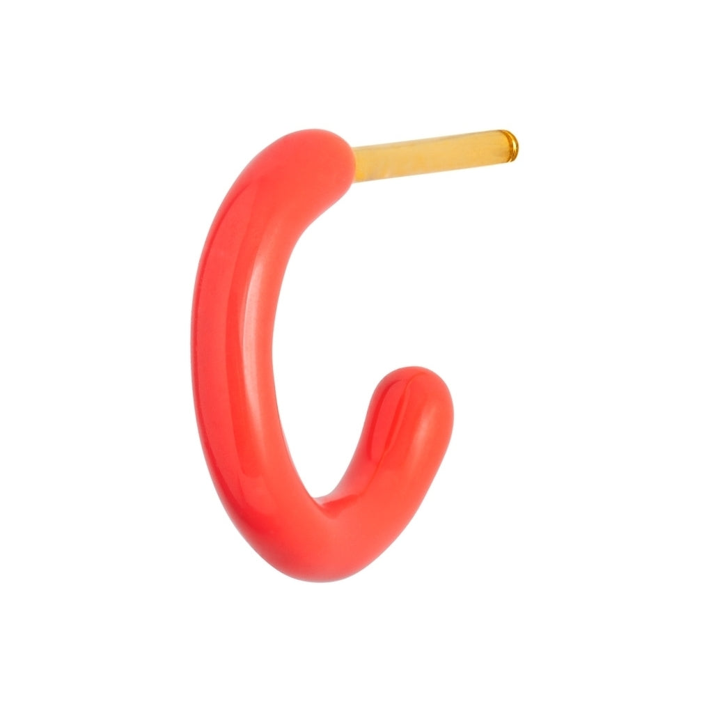 LULU Copenhagen Color Hoop 1 pcs - Box Ear stud, 1 pcs Coral