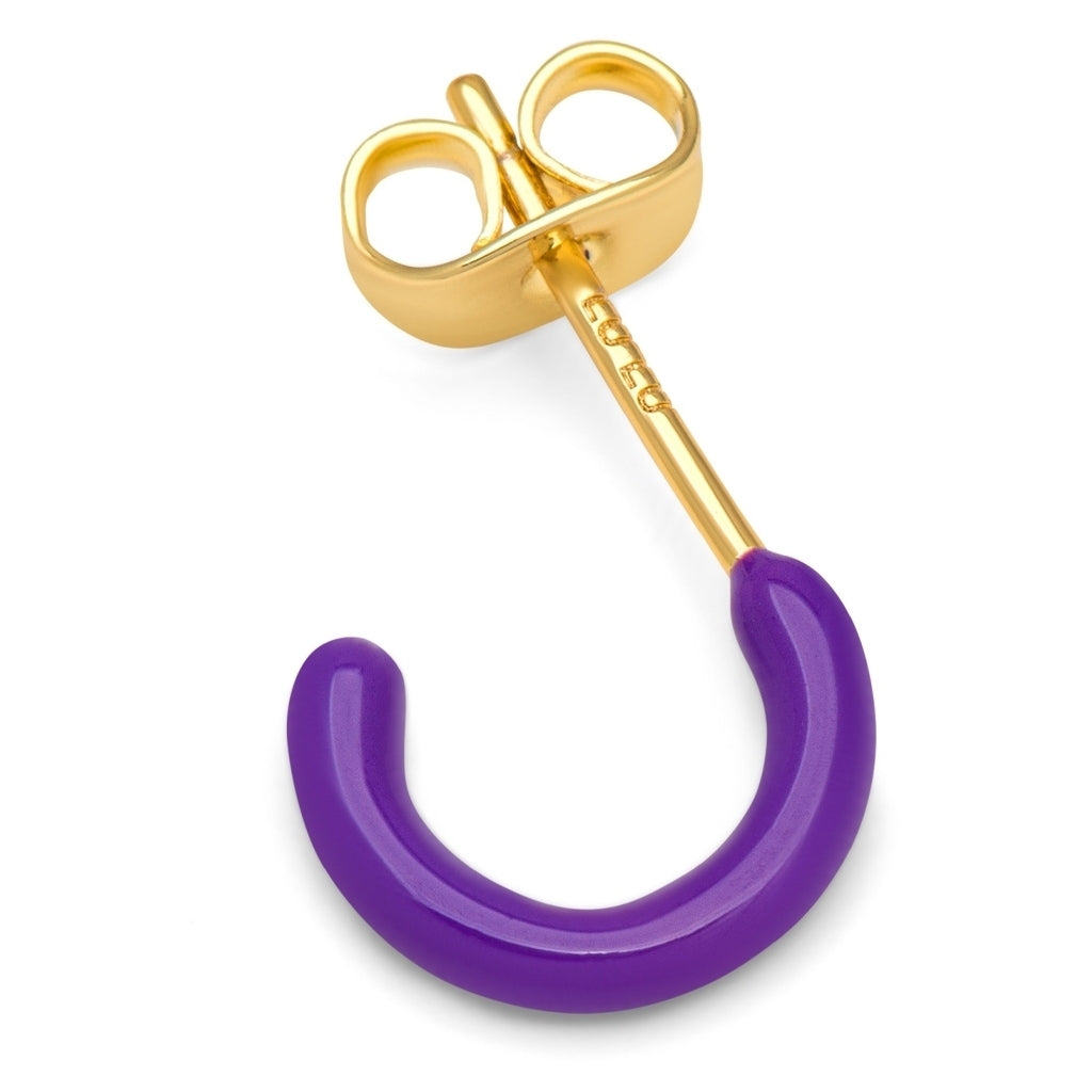 LULU Copenhagen Color Hoop 1 pcs - Box Ear stud, 1 pcs Deep Purple
