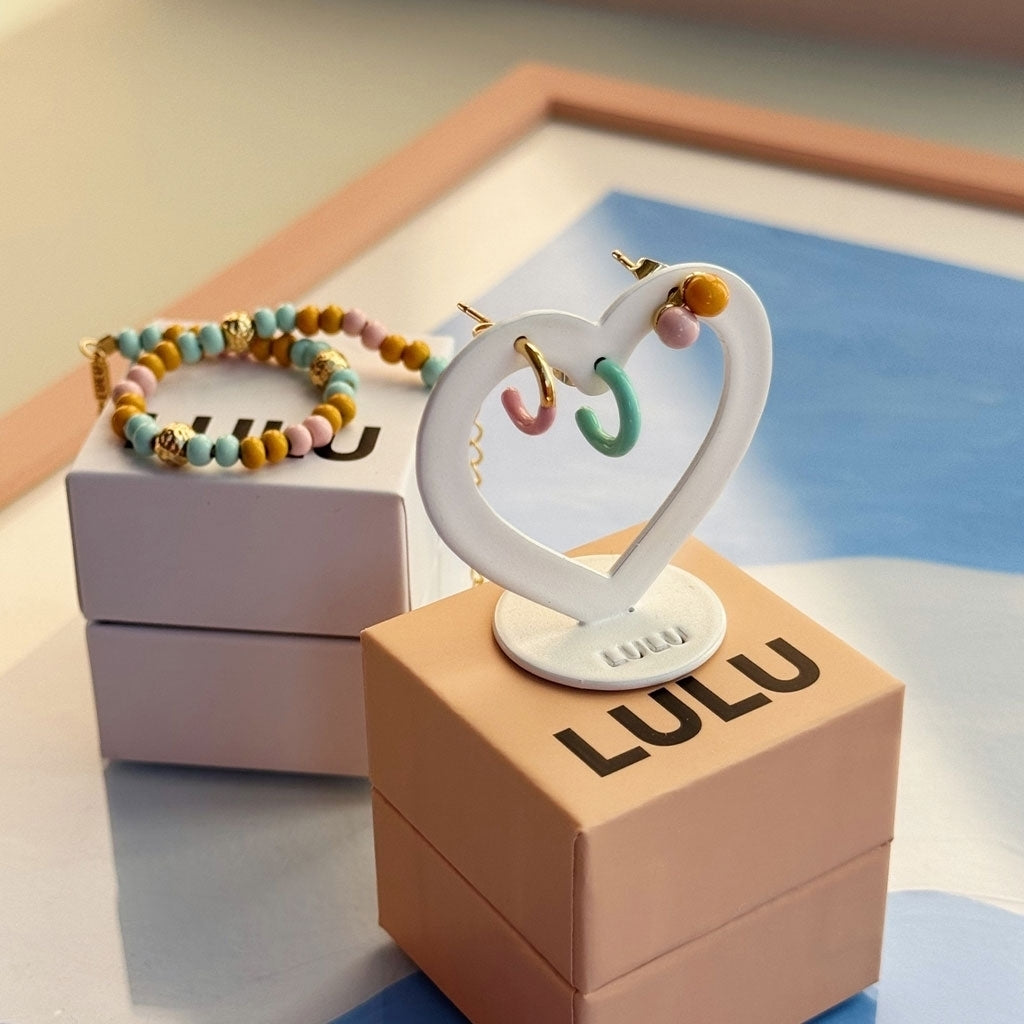 LULU Copenhagen Color Hoop 1 pcs - Box Ear stud, 1 pcs Mint