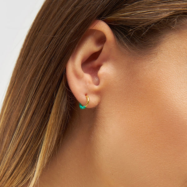 LULU Copenhagen Color Hoop Half Dip 1 pcs Hoops Light Green