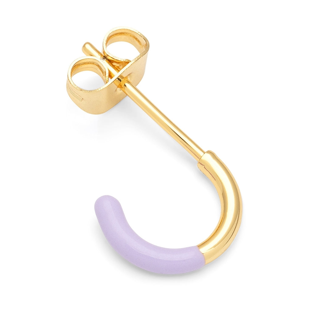 LULU Copenhagen Color Hoop Half Dip 1 pcs gold plated Hoops Purple