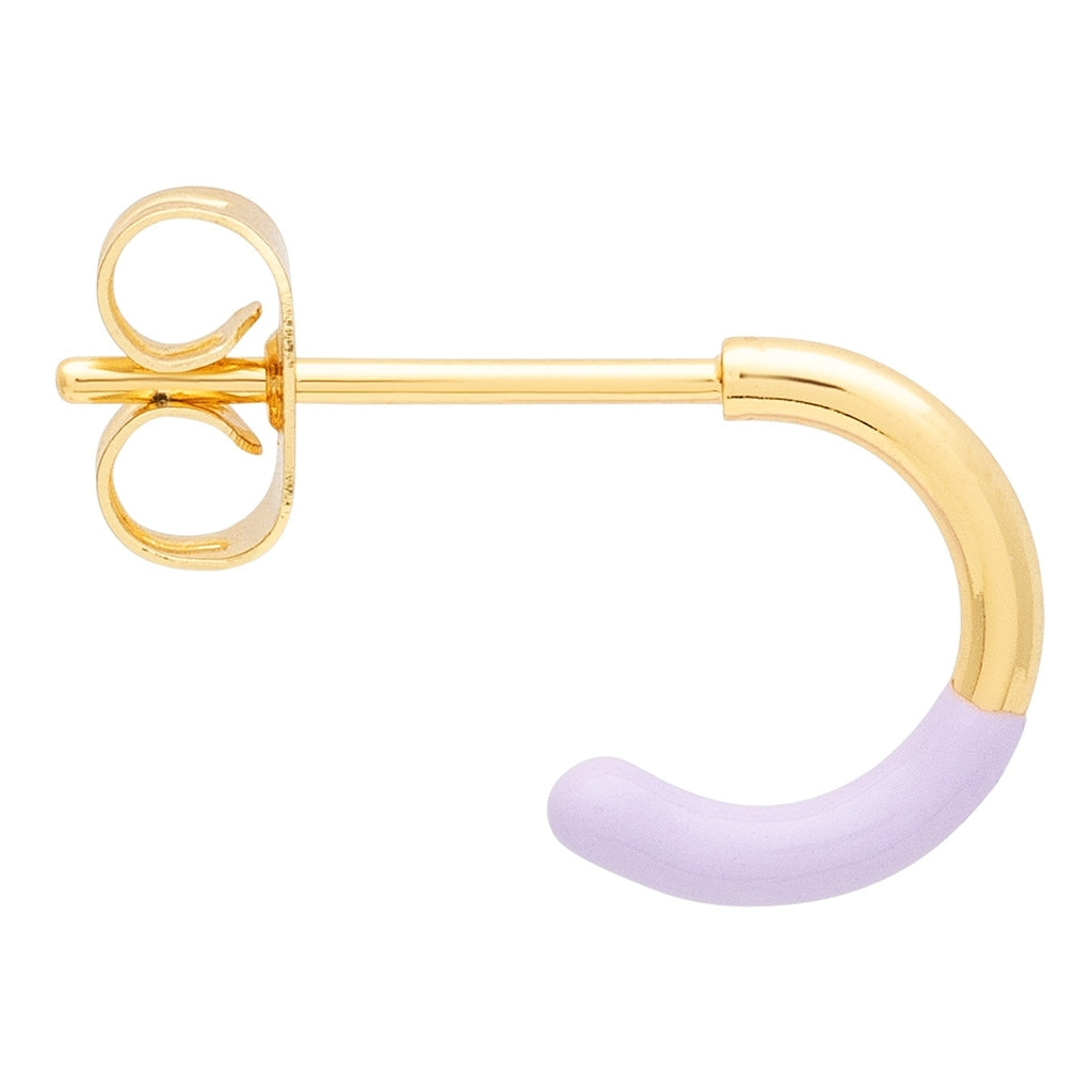 LULU Copenhagen Color Hoop Half Dip 1 pcs gold plated Hoops Purple