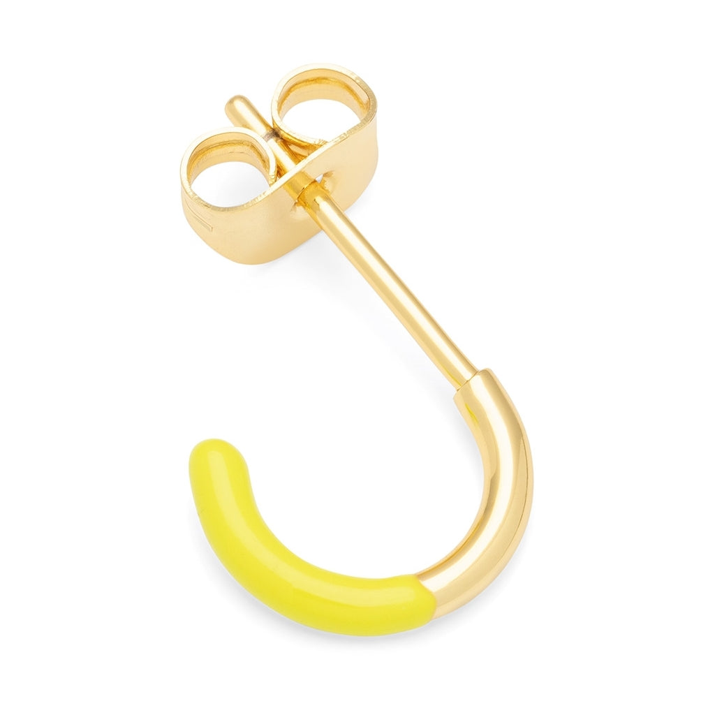 LULU Copenhagen Color Hoop Half Dip 1 pcs gold plated Hoops Wild Lime