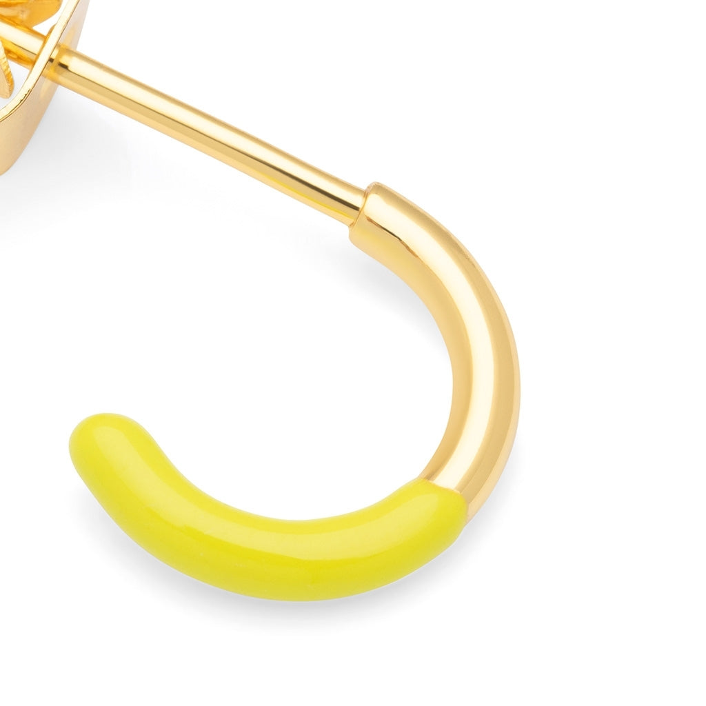 LULU Copenhagen Color Hoop Half Dip 1 pcs gold plated Hoops Wild Lime