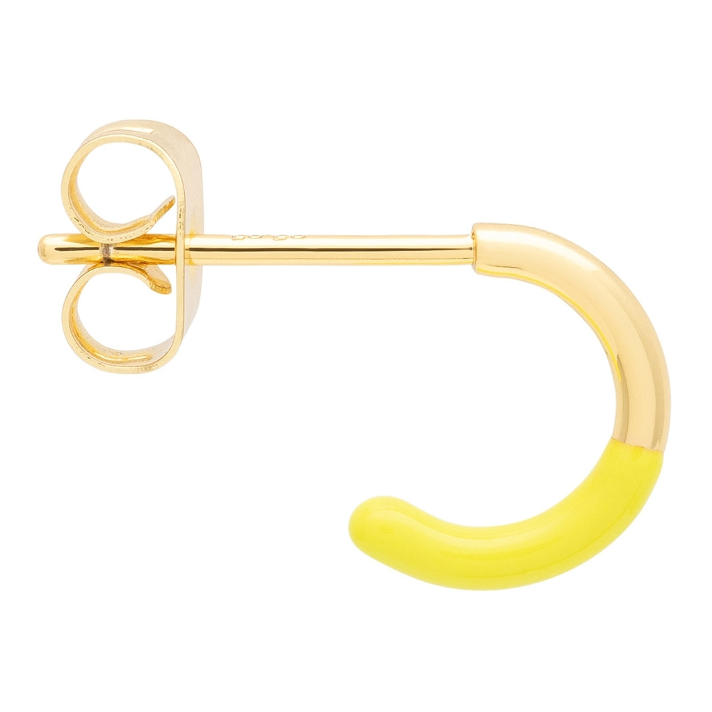 LULU Copenhagen Color Hoop Half Dip 1 pcs gold plated Hoops Wild Lime