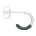 Color Hoop Half Dip 1 pcs silver plated - North Sea Green