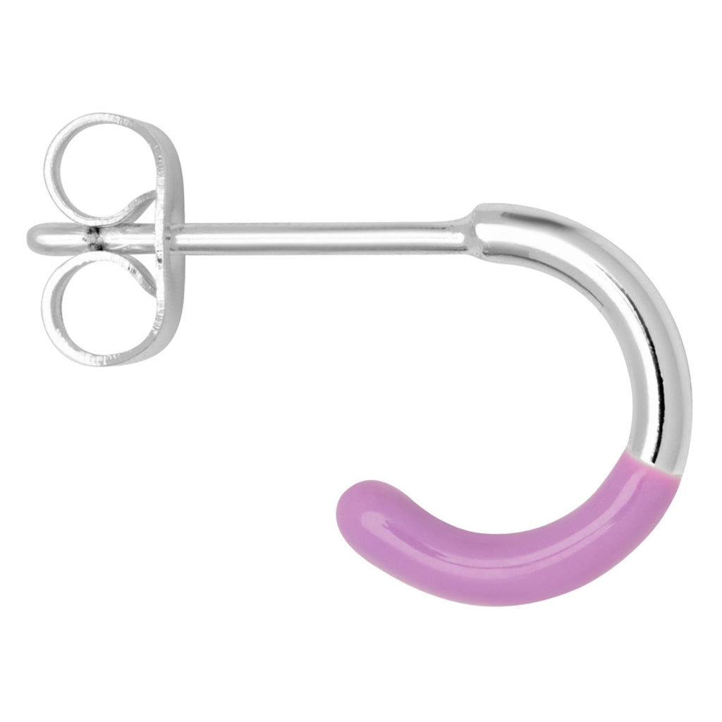 LULU Copenhagen Color Hoop Half Dip 1 pcs silver plated Hoops Warm Purple