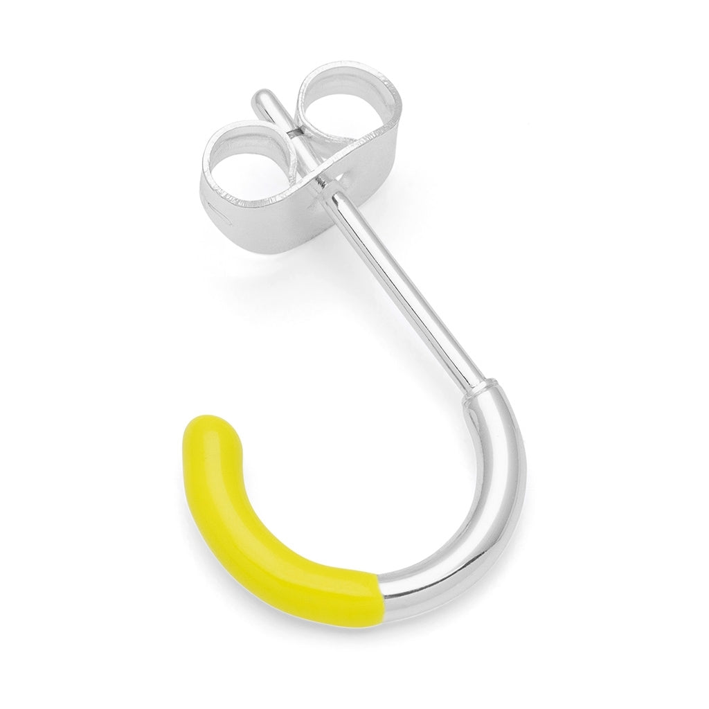 LULU Copenhagen Color Hoop Half Dip 1 pcs silver plated Hoops Wild Lime
