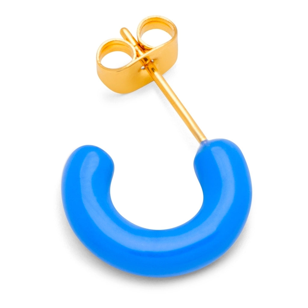 LULU Copenhagen Color Hoops Chunky Pair Hoops Blue