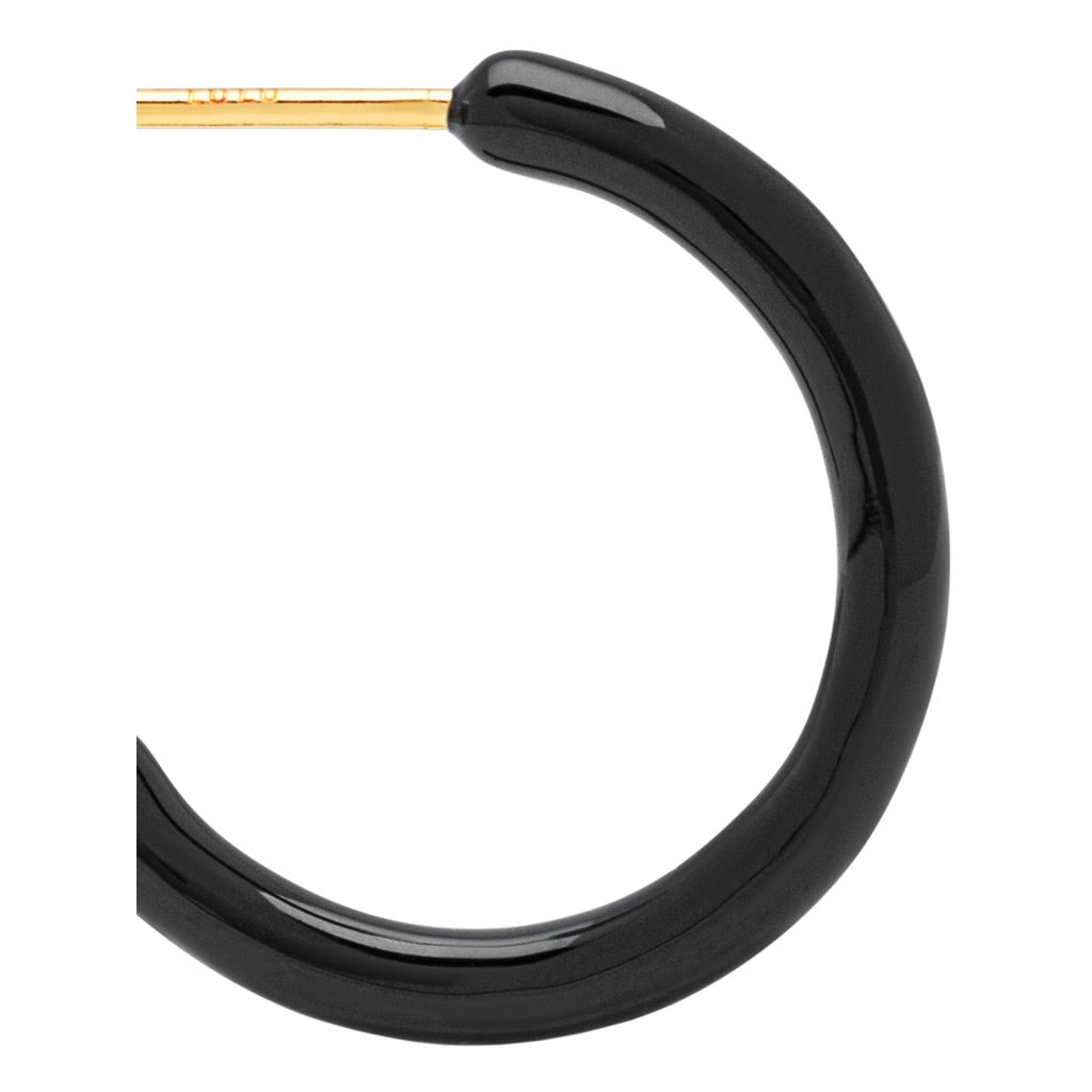 LULU Copenhagen Color Hoops Medium pair Hoops Black