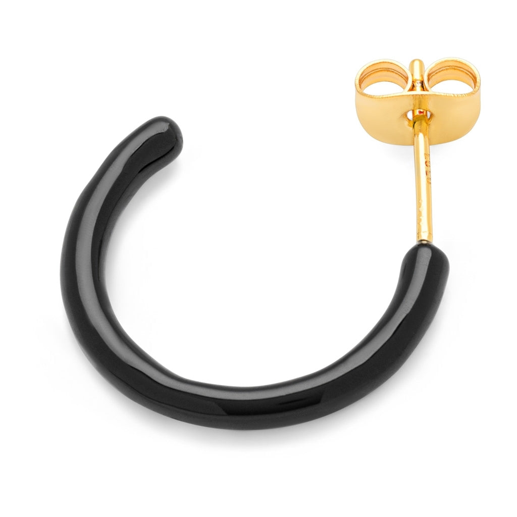 LULU Copenhagen Color Hoops Medium pair Hoops Black